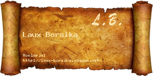 Laux Borsika névjegykártya